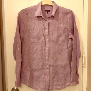 Talbots size S 100% linen button-down